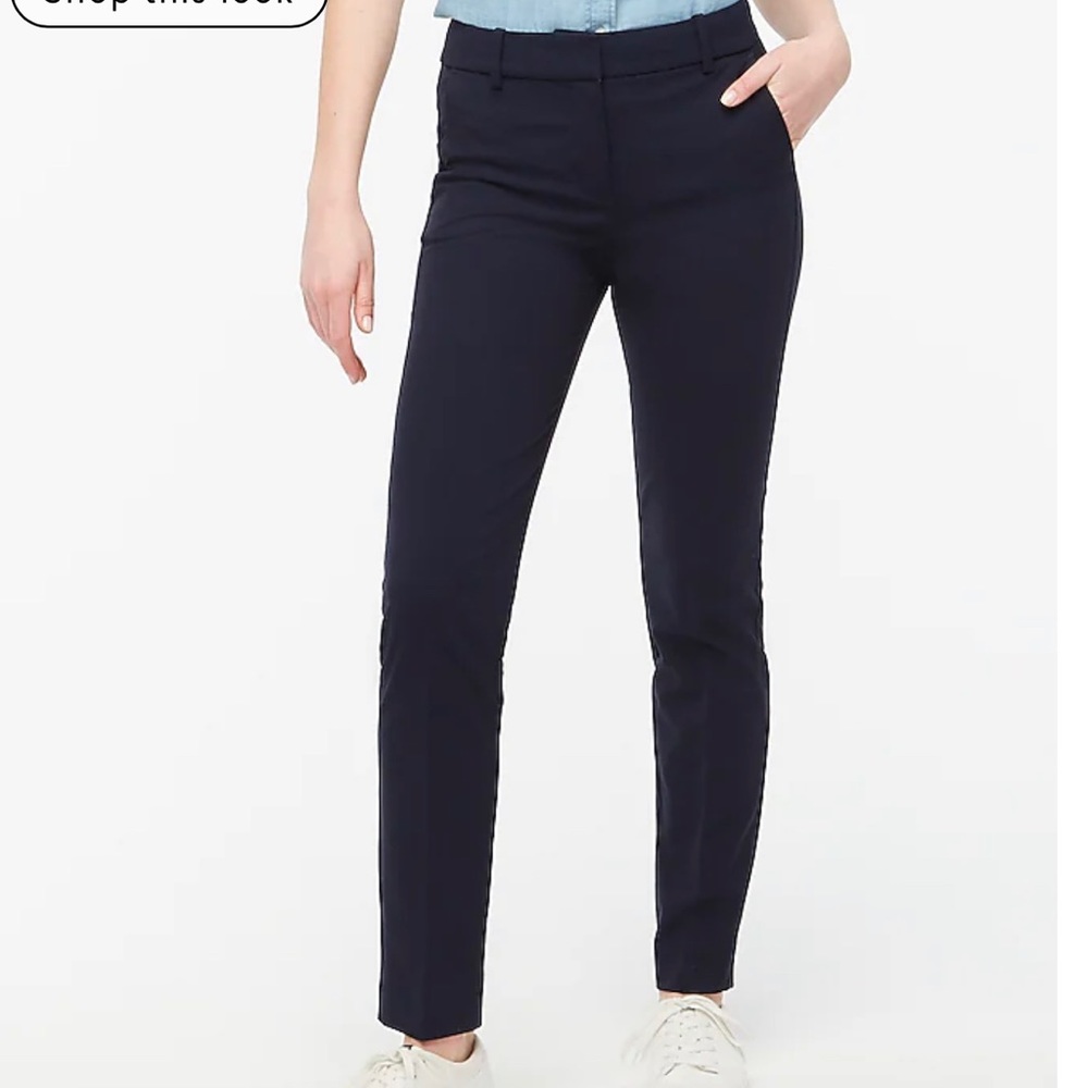 Brand new, size 6, J. Crew Full-length Ruby pant in Navy